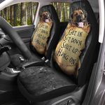 Bullmastiff Get In Sit Down Shut Up Funny Car Seat Cover Sayings Front Seat Decorations