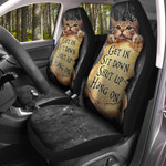 Cat Get In Sit Down Shut Up Car Seat Cover Funny Front Seat Decor Unique Gift For Cat Lovers