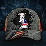American Staffordshire Terrier Hat USA Flag Cap I Love Dad Christmas Presents For Dad