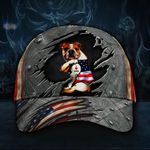 Bulldog Hat I Love Dad American Flag Cap New Dad Gifts