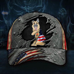 German Shepherd US Flag Hat I Love Dad Cap Thoughtful Gifts For Dad