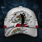 California Flag Golfer hat State of California Golf Lovers Vintage Hats For Women