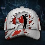 Canada Flag Golfer Hat Graphic Print Patriotic Caps Golf Lovers Gift For Canadian