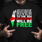 Free Palestine Shirt Womens Mens From The River To The Sea Palestine Will Be Free