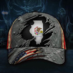 Illinois State Inside US Flag Trucker Hat Patriotic Of Illinois State Cap Gifts For Daughter