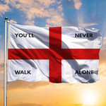 You'll Never Walk Alone England Flag Euro Football Banner Flag For Fans