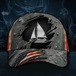 Sailing American Flag Hat Men's Unique Cap Gift For Sailboat Owners