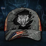 Tiger Inside American Flag Cap Mens Unique Vintage Cap The Best Father's Day Gifts