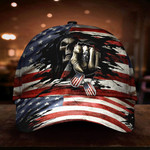 Skull Inside American Flag Vintage Hat Patriotic Unique Skull Cap For Men Gift