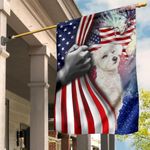 Curly Maltese And American Flag Dog Patriotic Independence Day 4Th Of July Home Decor