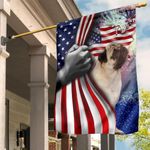 Pug Inside American Flag Honor Pug Dog Patriotic Independence Day Yard Decor