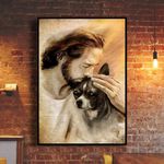 Chihuahua Kisses Chihuahua Vintage Poster Jesus Christ Dog Lover Christian Room Decor