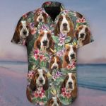 Basset Hound Hawaiian Shirt Cute Dog Tropical Summer Shirt Mens The Best Fathers Day Gift