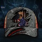 Great Dane God Bless America Hat Vintage USA Flag Strapback Cap Dog Patriotic 4Th Of July