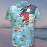 Texas Hawaiian Shirt Flag Flamingo Summer Beach Shirt Men Unique Gift For Him