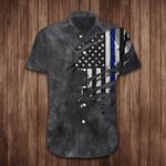 Thin Blue Line American Flag T-Shirt Support Law Enforcement Police Clothing Patriot Gift