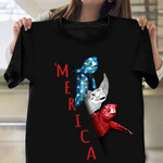 Turtle Merica Shirts Funny Graphic American Flag Shirt Unique Gifts For Grown Sons
