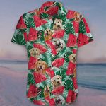 Golden Retriever Watermelon Hawaiian Shirt Cute Dog Tropical Shirt Mens Gift For Him