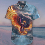 Dragon Hawaiian Shirt Fire Dragon Button Up T-Shirt Mens Clothing