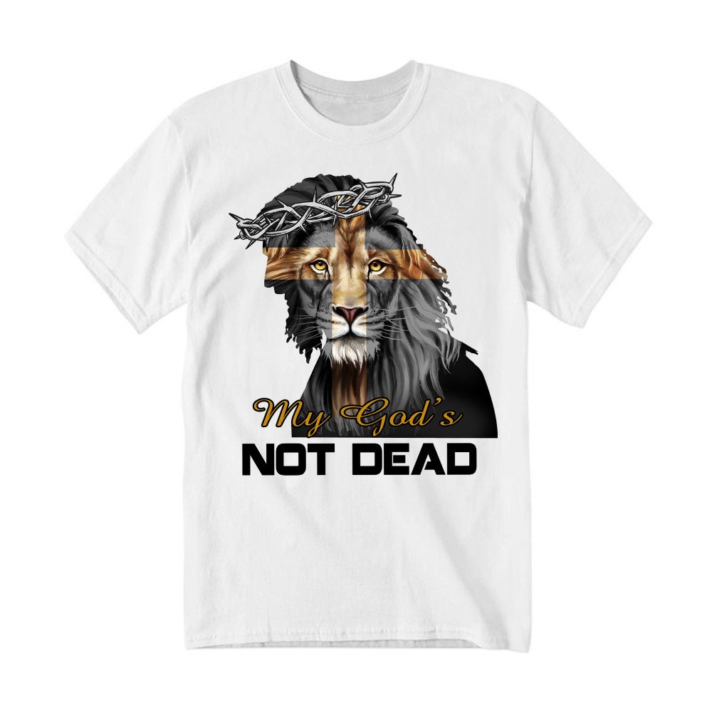 Lion Jesus My God's Not Dead T-Shirt Faith Mens Christian Clothing Gifts For Him Basgiathsweatshirts