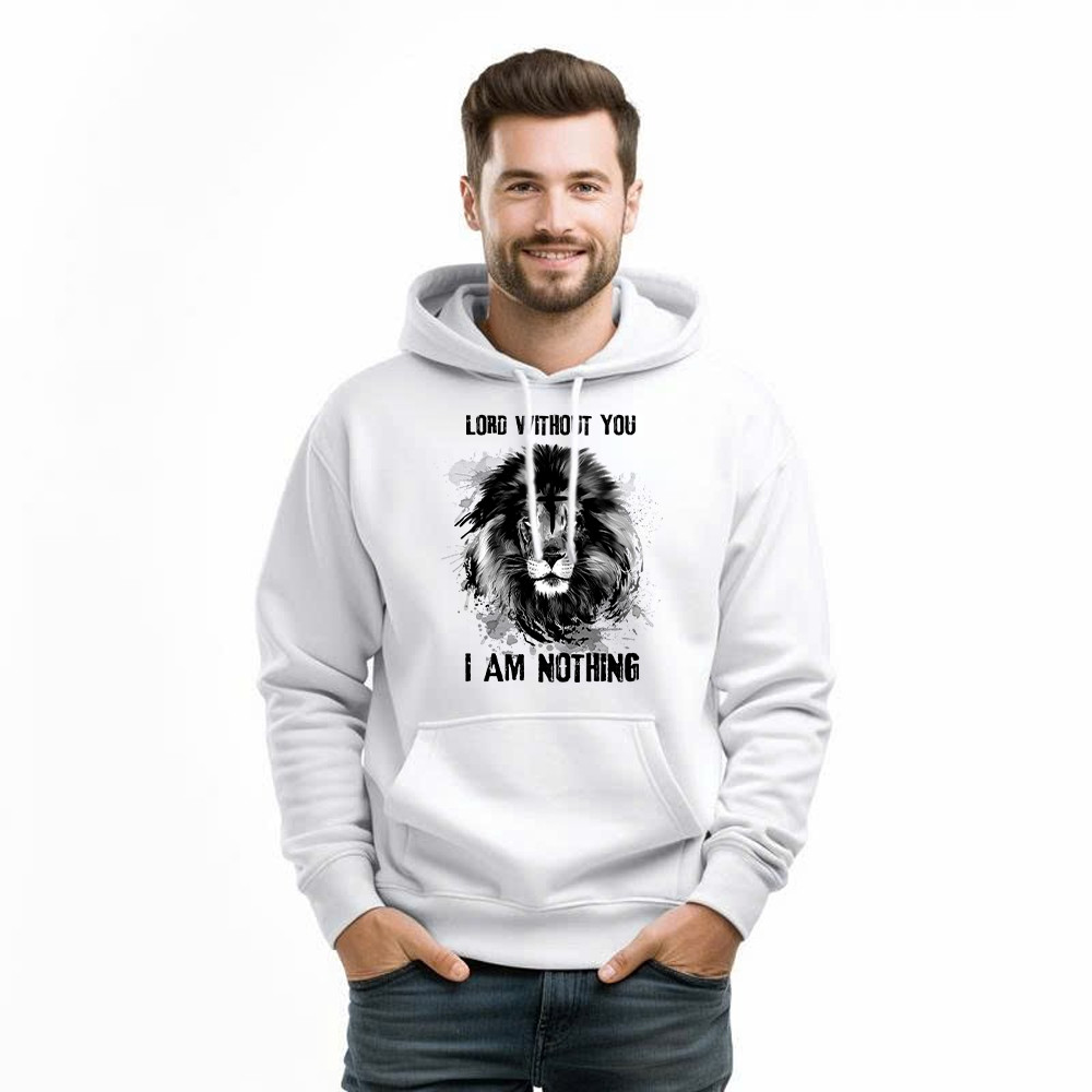 Lion Of Judah Lord Without You I Am Nothing Hoodie Mens Christian Shirt Apparel Basgiathsweatshirts - Image 4