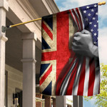 United Kingdom Flag And American Flag Vintage Old Retro British UK Union Jack Flag - Pfyshop.com