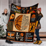 Just A Girl Who Loves Basketball Fleece Blanket Gift For Basketball Lover Girl Present For Her