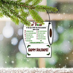 Toilet Paper Christmas Ornament Happy Holiday 12 Days Of Corona Outdoor Ornaments For Tree