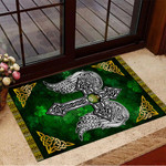 Irish Celtic Cross Shamrock Doormat Irish St Patrick's Day House Floor Mat Decorative