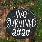 2020 Ornament Funny We Survived Family Quarantine Pandemic Christmas Ornament Xmas Tree Decor - Pfyshop.com