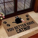 You Better Have Catnip Doormat Hilarious Funny Cat Welcome Doormat For Cat Owner Lover