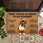 Boxer When Visiting My House Remember Doormat Humorous Funny Dog Doormat With Sayings