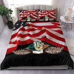 Sea Turtle USA Flag Bedding Set American Flag Comforter Set Patriotic Gift For Daddy