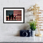Mom And Dad To Our Children American Flag Framed Art Patriotic Family Room Wall Decor