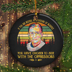 Ruth Bader Ginsberg Ornament RBG Quote Equality Ornament Vintage Gift Christmas Decor