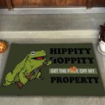Hippity Hoppity Get The Fuck Off My Property Doormat Funny Welcome Door Mat Gift For New Home