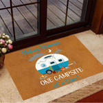 Making Memories One Campsite At A Time Doormat  Indoor Outdoor Cool Camping Gift For Rv Owner