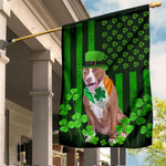 Pitbull Inside Irish Flag Lucky Shamrock St Patrick Flag For Dog Lover Outside Decor