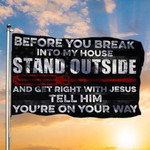Screwdriver Before You Break Into My House Flag Decor For Electricians Gift Ideas