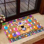 Golden Retriever Happy Easter I'm So Egg-cited Doormat Funny Indoor Outdoor Decor Dog Lovers