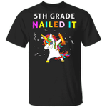 5Th Grade Graduation Shirt Dabbing Unicorn Fifth Grade Graduation Shirt For Son Daughter - Pfyshop.com