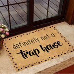 Definitely Not A Trap Door Doormat Fun Front Door Mat Outdoor Welcome Mat With Sayings