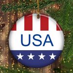 White House Christmas Ornament 2021 USA Ornament Christmas Tree Decor Patriot Gift