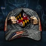 Maryland Hat 3D Print USA Flag Vintage Hat Old Retro Patriotic Maryland Flag Hat Gift
