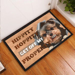Yorkie Hippity Hoppity Get Off My Property Doormat Cool Dog Door Mat Best Housewarming Gifts