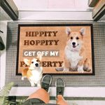 Corgi Hippity Hoppity Get Off My Property Doormat Unique Door Mat Gift For New Home