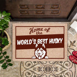 Husky Home Of The World's Best Husky Doormat Cute Door Mats Husky Owner Gifts Indoor Decor - Pfyshop.com