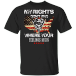 My Rights Don't End Where Your Feelings Begin Shirt 2nd Amendment Graphic Tees