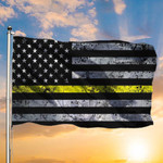 Thin Yellow Line Flag Old Retro Graphic American Flag With Yellow Stripe