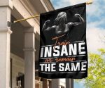 Train Insane Remain The Same Flag Motivational Workout Room Home Gym Decor